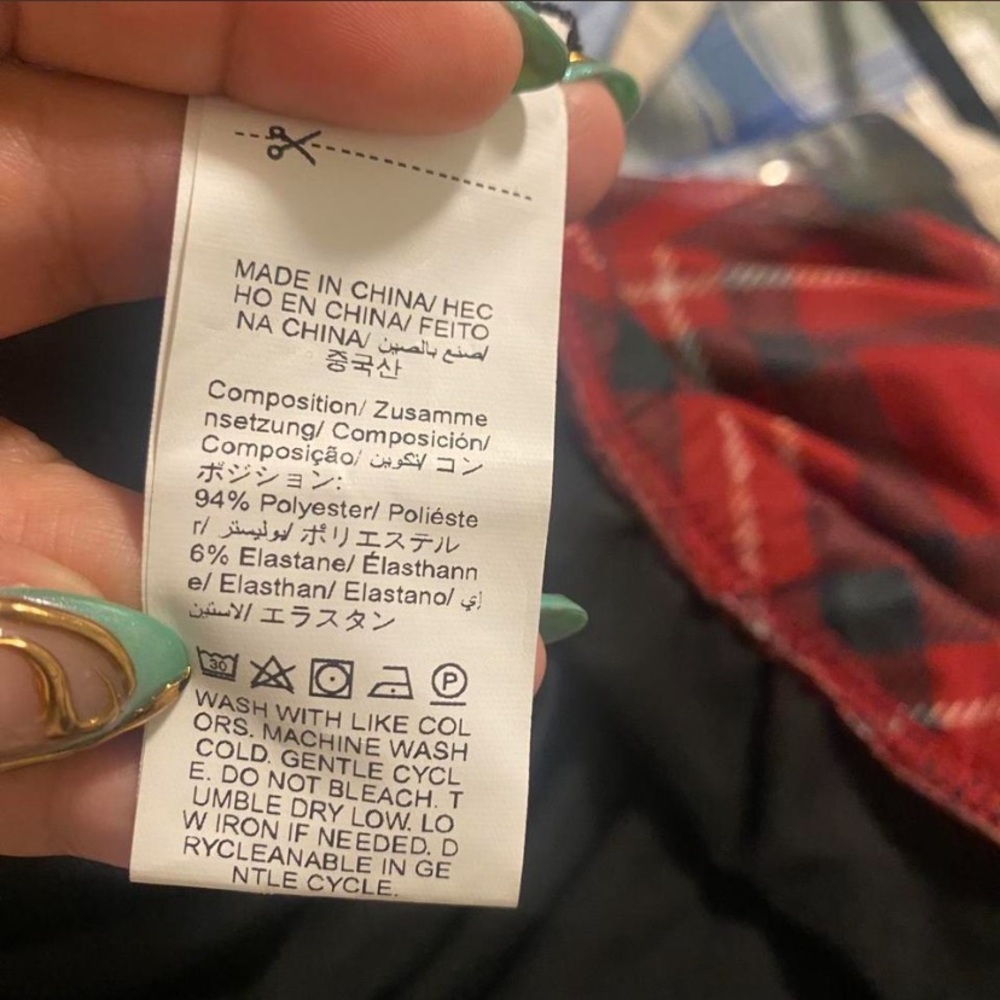 Mesh plaid midi skirt - Picture 3 of 3